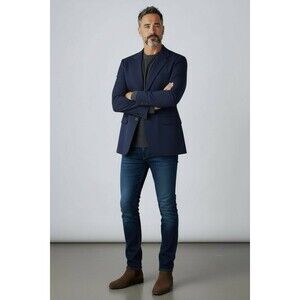 Egon Von Furstenberg Jacket Mens Size 44 Short  Faux Suede Sports Coat Blazer